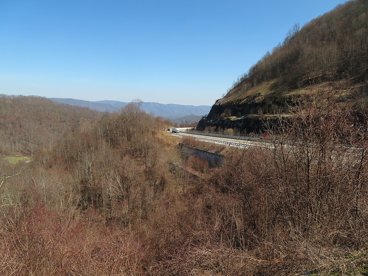I-26 through the Bald Mountains near Sam's Gap, Unicoi County, Tennessee (near the North Carolina border)
