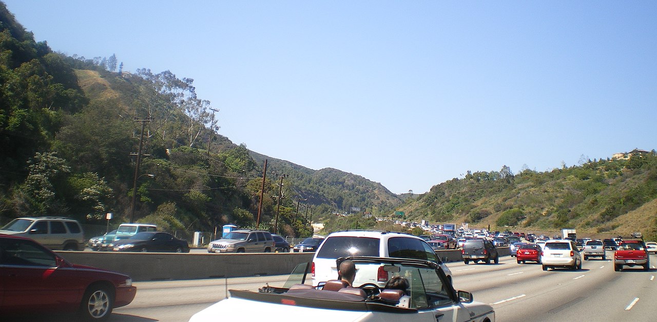 I-405 through the Sepulveda Pass, Los Angeles, California
