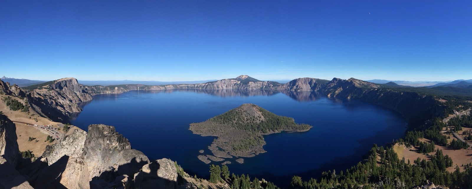 Aerial view of the Crater Lake caldera