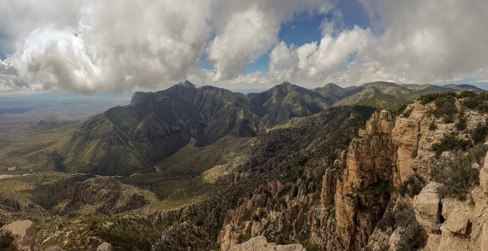 Guadalupe Peak from Hunter Peak ridge