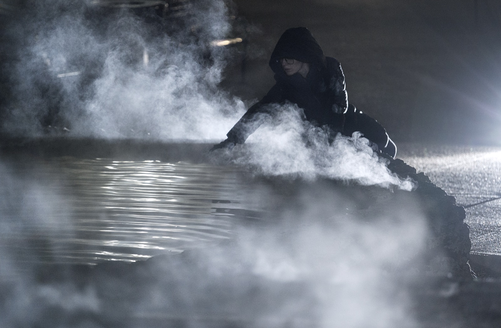 Steaming spring at Hot Springs National Park