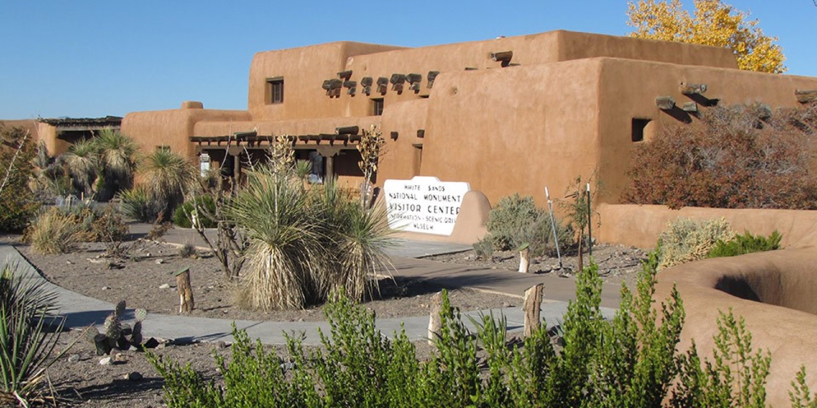 White Sands visitor center and native plant garden
